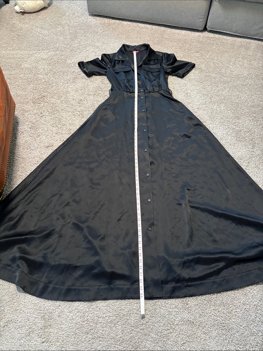STAUD Millie Belted Satin Maxi Shirt
Dress - Picture 12 of 12